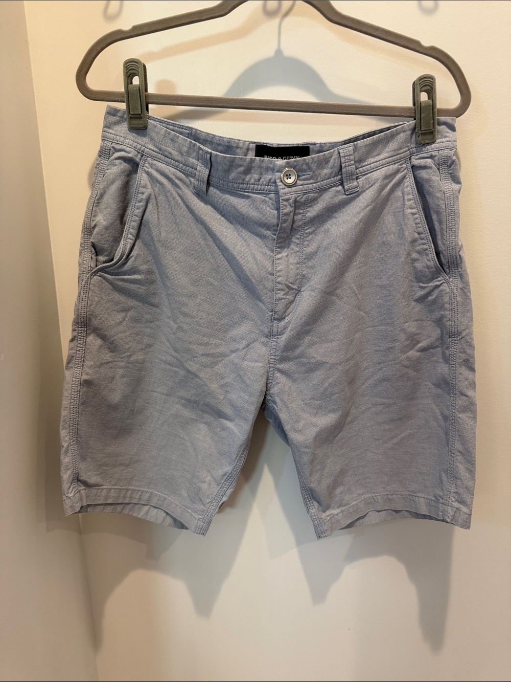 Rodd & Gunn Light Blue Cotton Flat-Front Shorts